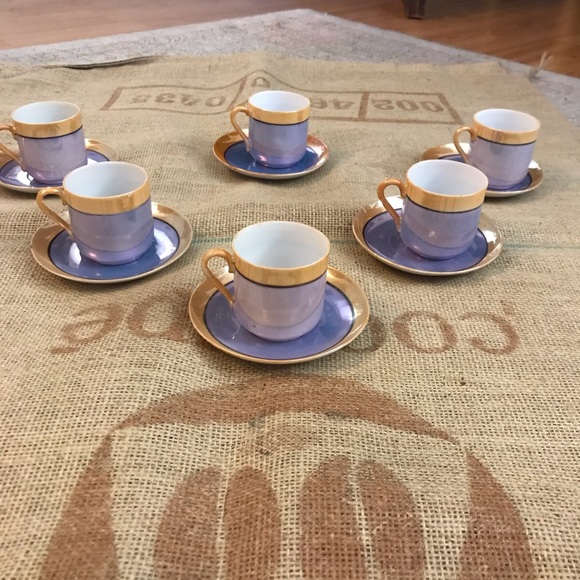 1920-30s Japanese Lustreware espresso set - Picture 5 of 8